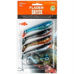 Fladen Shads paket 10 cm/10 g - Blå