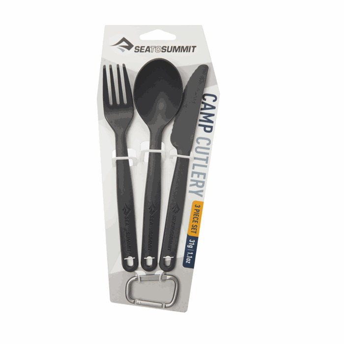 Sea to Summit Camp Cutlery Set - 3pc Charcoal